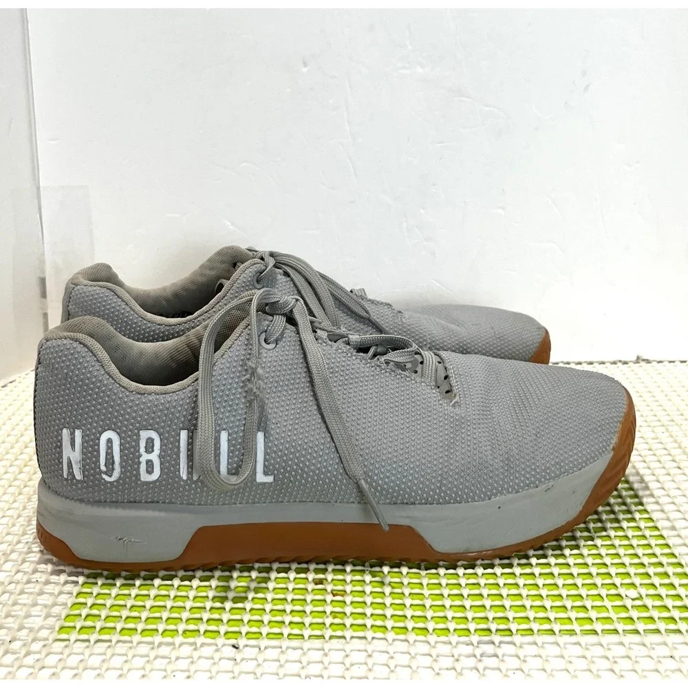NOBULL Trainer  Gum Sole Men's 12 Women's13.5 Gray Cross Training Shoes Sneakers